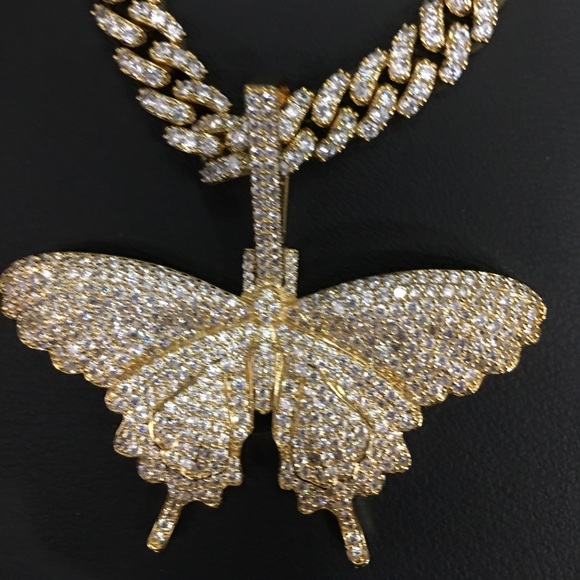 Yellow brass necklace and bracelet - Picture 2 of 2